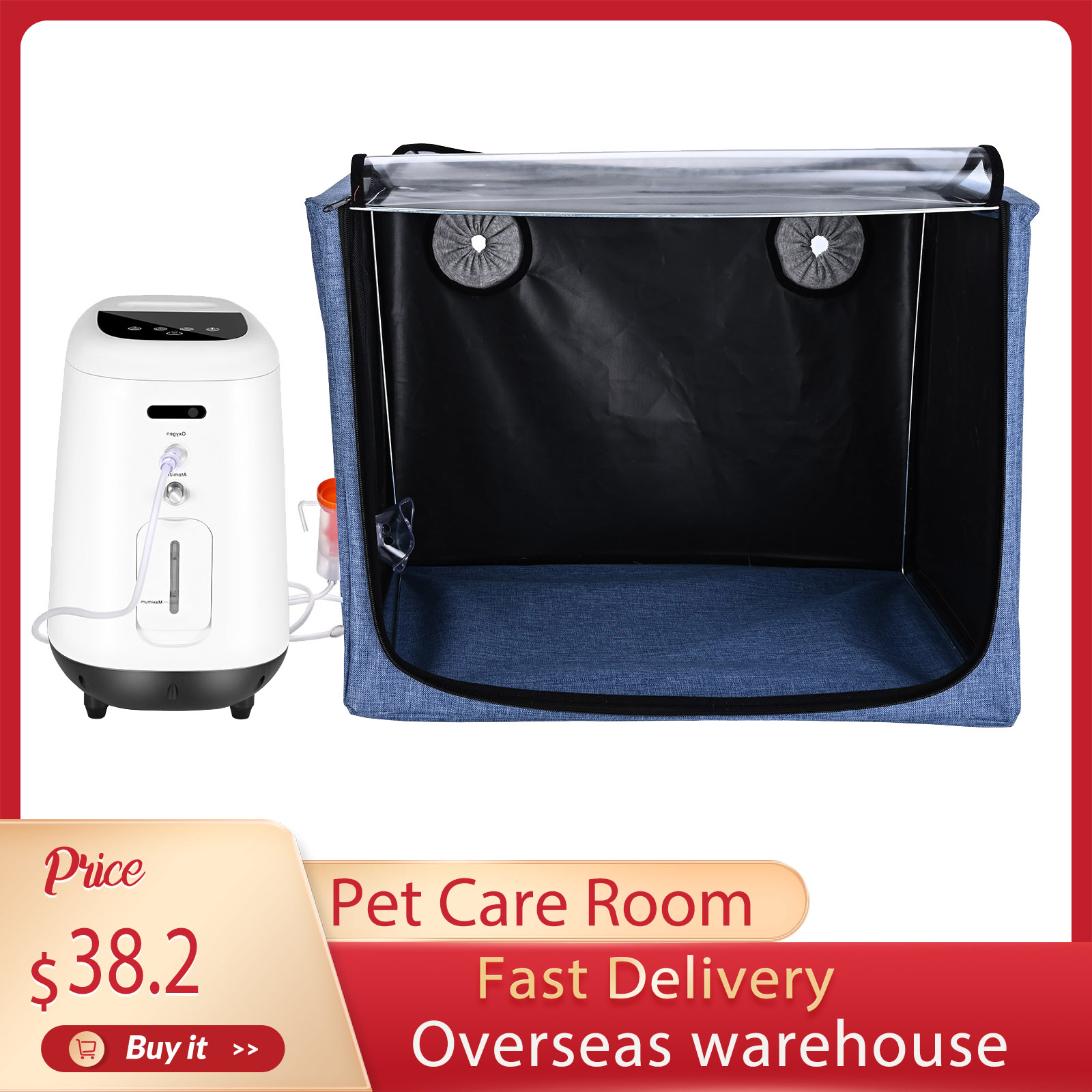 Pet Dog Cat Oxygen ICU Cage 10 - đánh giá và giá Lab Incubator